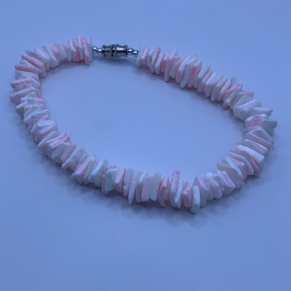 Elegant Pink Shell Large Wrist or Ankle Bracelet